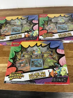 Pokemon TCG: Ascended Heroes 1st Partners Deluxe Pin Collection x3 New ✅ Fast 🚚 - Image 3
