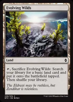 Evolving Wilds -Foil Light Play MTG Battle for Zendikar - Image 1