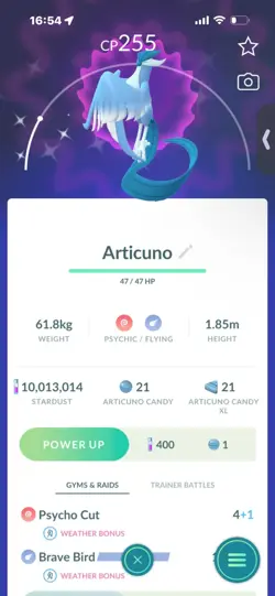 Pokemon Go Shiny Legendary Galerian Articuno - Image 1