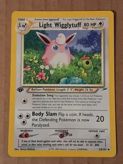 Pokemon Light Wigglytuff 54/105 1st Edition NEO Destiny LP-NM See Pictures - Image 1