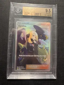 Pokemon Cynthia SV82/SV94 Hidden Fates Shiny Vault Full Art Holo BGS 9.5 - Image 1