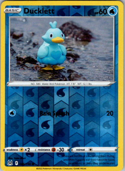 Ducklett 046/196 Pokemon TCG SWSH: Lost Origin Reverse Holo VLP - Image 1