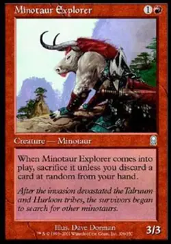 Minotaur Explorer -Foil Medium Play MTG Odyssey - Image 1