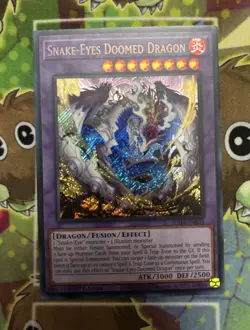Yugioh! Snake-Eyes Doomed Dragon SUDA-EN035 1st Secret Rare NM - Image 1