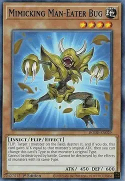 Yugioh 3x Mimicking Man-Eater Bug - BODE-EN029 - Common - 1st Edition - Image 1