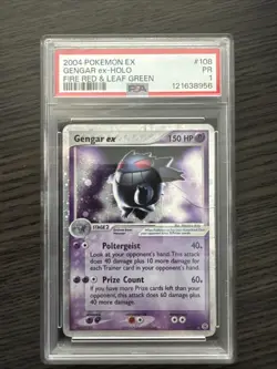 2004 Pokemon EX Fire Red & Leaf Green Gengar ex Holo Ultra Rare #108 PSA 1 - Image 1