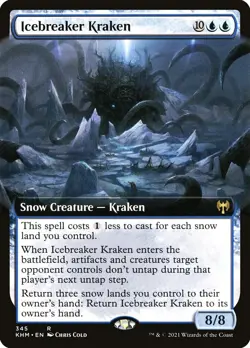 1x - Icebreaker Kraken - Extended Art #345 - Kaldheim - NM MTG - Image 1