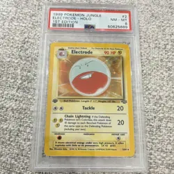 Pokemon Electrode Jungle Holo Rare 1st Edition 2/64 PSA 8 1999 - Image 1