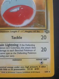 Electrode 2/64 Holo Rare Unlimited Edition Jungle 1999 Pokemon Wizards - Image 4