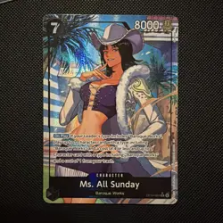 Ms. All Sunday (Alternate Art) OP14-084 The Azure Sea's Seven Foil One Piece TCG - Image 1