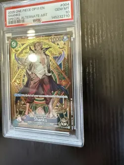 2025 ONE PIECE OP11 A FIST OF DIVINE SPEED - SHANKS SP ALT ART ST16-004 - PSA 10 - Image 3