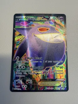 Pokemon Gengar EX Full Art Holo 114/119 XY-Phantom Forces 2014 (potential PSA 1) - Image 1
