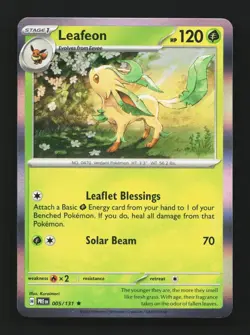 Leafeon 005/131 Prismatic Evolutions English Pokemon Card TCG - Image 1