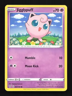 Jigglypuff 067/189 LP Darkness Ablaze English Pokemon Card TCG - Image 1