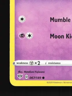 Jigglypuff 067/189 LP Darkness Ablaze English Pokemon Card TCG - Image 2