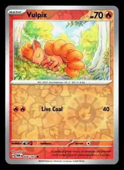 Vulpix 026/167 Twilight Masquerade NM Reverse Holo Pokemon Card TCG - Image 1