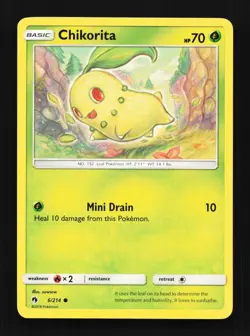 Chikorita 6/214 LP Lost Thunder English Pokemon Card TCG - Image 1