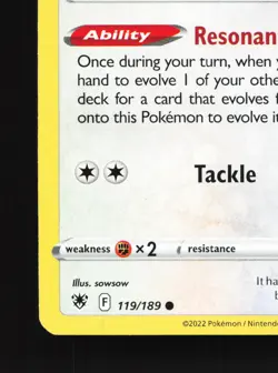 Eevee 119/189 Astral Radiance MP Pokemon Card TCG - Image 2