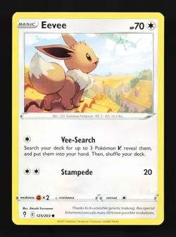 Eevee 125/203 LP Evolving Skies English Pokemon Card TCG - Image 1