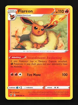 Flareon 026/185 LP Vivid Voltage English Pokemon Card TCG - Image 1