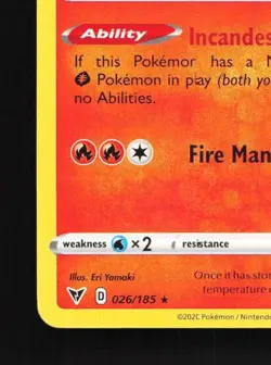 Flareon 026/185 LP Vivid Voltage English Pokemon Card TCG - Image 2
