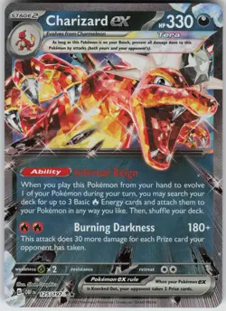 Charizard ex Double Rare Holofoil SV: Paldean Fates 054/091 Pokemon card NM - Image 1