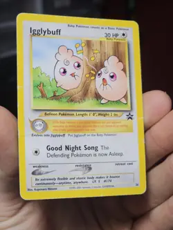 Pokemon Card - Igglybuff #36 WoTC Black Star Promo Damaged - Image 1