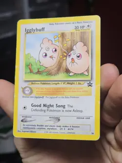 Pokemon Card - Igglybuff #36 WoTC Black Star Promo Damaged - Image 2