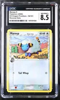 CGC Graded 8.5 Mareep 54/101 Ex Dragon Frontiers Reverse Holo Pokemon Card - Image 1