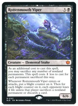 MtG BLB Rottenmouth Viper #107 - Image 1