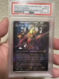 2025 MTG Final Fantasy Zenos/Shinryu Char Borderless-Surge Foil GEM MT PSA 10 - Image 2