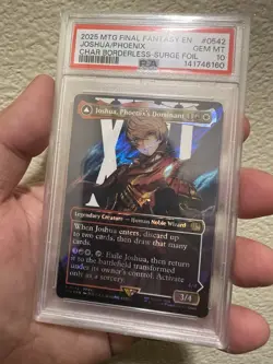 2025 MTG Final Fantasy Joshua/Phoenix Char Borderless-Surge Foil GEM MT PSA 10 - Image 1