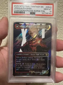 2025 MTG Final Fantasy Joshua/Phoenix Char Borderless-Surge Foil GEM MT PSA 10 - Image 2