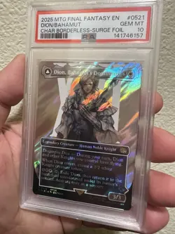 2025 MTG Final Fantasy Dion/Bahamut Char Borderless-Surge Foil GEM MT PSA 10 - Image 1