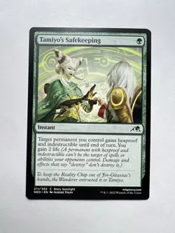 Tamiyo's Safekeeping Kamigawa: Neon Dynasty Common Green Instant Regular MTG - Image 1
