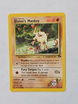 BLAINE'S MANKEY GYM CHALLENGE SET POKEMON CARD 63/132 NM - Image 1