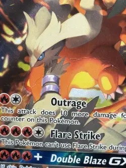 Reshiram & Charizard GX SM201 Tag Team Promo Pokemon Card LP/MP - Image 3