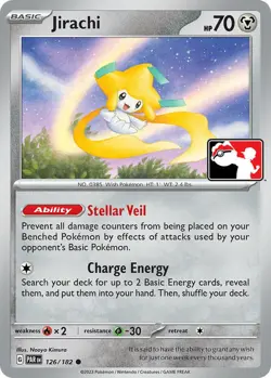 NM-Mint Jirachi - 126/182 - Common - Holo Pokemon Prize Pack Series Cards - Image 1