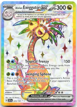 Alolan Exeggutor ex 225/191 Ultra Rare Surging Sparks Pokemon Near Mint - Image 1