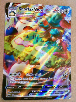 2020 Pokemon TCG Sword & Shield Snorlax VMAX #142/202 Ultra Rare - Image 1