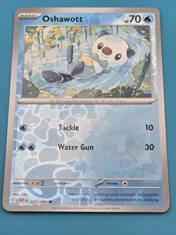 Pokemon Oshawott 021/086 Sv: White Flare Basic Reverse Holo Common NM - Image 1