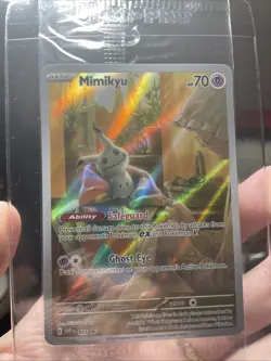 Pokemon Mimikyu SVP 075 Sealed *NM Paldean Fates Full Art Holo Black Star Promo - Image 2