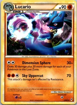 Lucario #14/95 Non Holo Rare Call of Legends Pokemon NM - Image 1