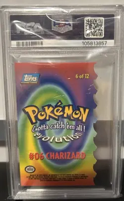 1999 Topps Pokemon The Movie Charizard #6 Die-Cut PSA 8 NM-MT - Image 2