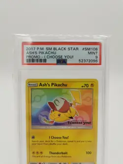 Ash's Pikachu SM108 | I Choose You Black Star Promo | PSA 9 | Pokemon TCG - Image 3