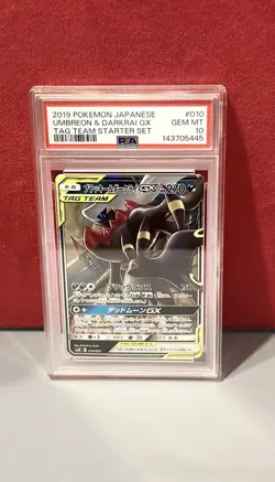 Pokemon TCG: Umbreon & Darkrai Tag team psa 10 010/031 Japanese - Image 1
