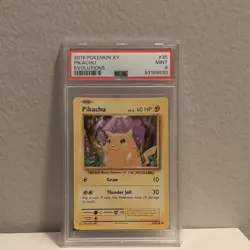 Pokemon Pikachu Evolutions 35/108 Regular Common Basic PSA 9 TCG 2016 - Image 1