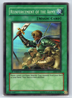 Yugioh Reinforcement Of The Army 1st Edition LOD-028 Super Rare Foil MP - Image 1
