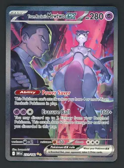 2025 Pokemon S&V Destined Rivals Team Rocket's Mewtwo ex #231 - Image 1