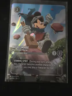 Disney Mickey Mouse-Inspirational Warrior Foil Character 221/204 Lorcana TCG - Image 1